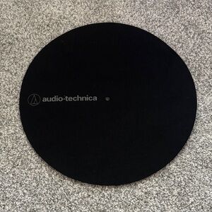 Audio Technica Black Vinyl Turntable Mat